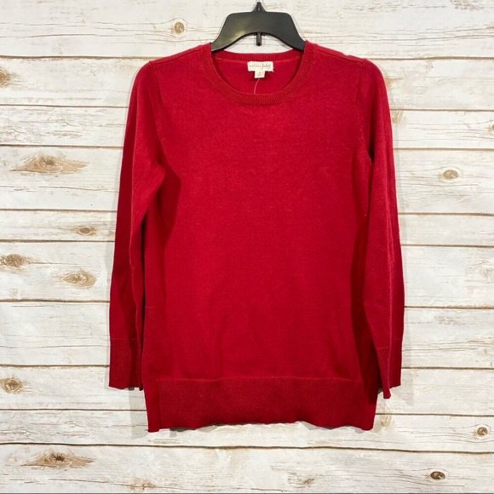 Maison Jules woman’s red long sleeve sweater ‎ XS